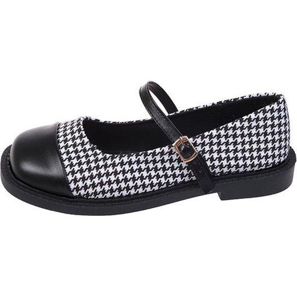 Damskie Buty Kwadratowy Nosek Damskie OkrąGłY Obcas Buty Mary Jane Buty Na Platformie Buty Damskie Buty Lolita 37 Black-image