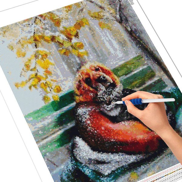 Bordado De Diamantes Cuadrados Completos Gato Pintura De Diamantes 5D DIY Perro Animal Punto De Cruz DecoracióN Del Hogar De Invierno Full Square 20X30CM-image