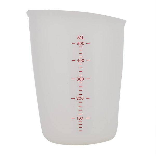 Przezroczysta, MięKka Silikonowa Miarka Wizualna, PółPrzepuszczalna Miarka Do Mleka (500 Ml) White-image