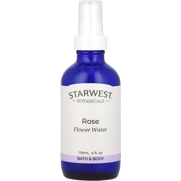 Starwest Botanicals, Flower Water, Rose, 4 Fl Oz (118 Ml) White-image
