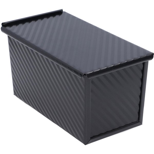 Molde Para Pan De Acero Al Carbono Antiadherente FáCil Desmoldeado Molde Para Pan Tostado Con Tapa Para L(For 6.5-9Kg) Negro-image