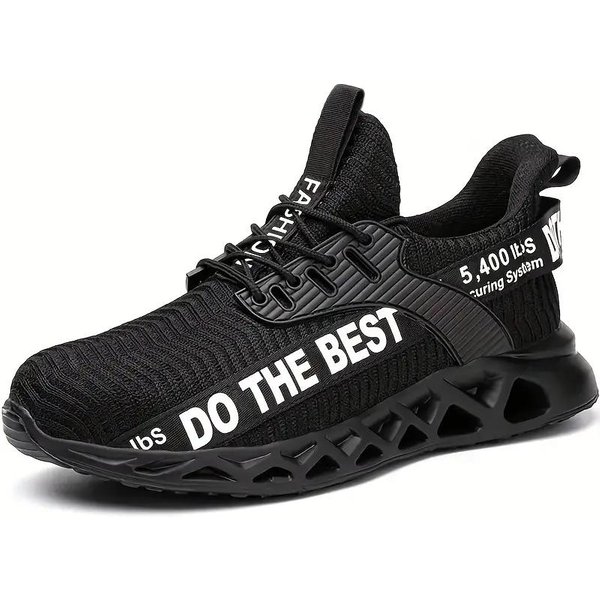 Zapatos De Seguridad Con Punta De Acero Para Hombres Y Mujeres, Zapatillas De Trabajo Ligeras Y Protectoras, Zapatos De Trabajo AntiperforacióN, Botas De Trabajo De Seguridad Unisex Para ConstruccióN 44 Negro-image
