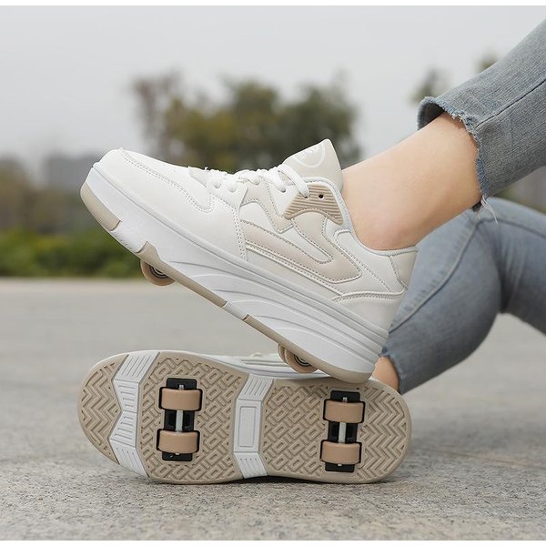 Zapatos De Carrera Para NiñOs, Patines Para NiñAs, Zapatos Con Cuatro Ruedas, Zapatos Con Poleas Para Estudiantes, Zapatos Voladores Para NiñOs 38-image