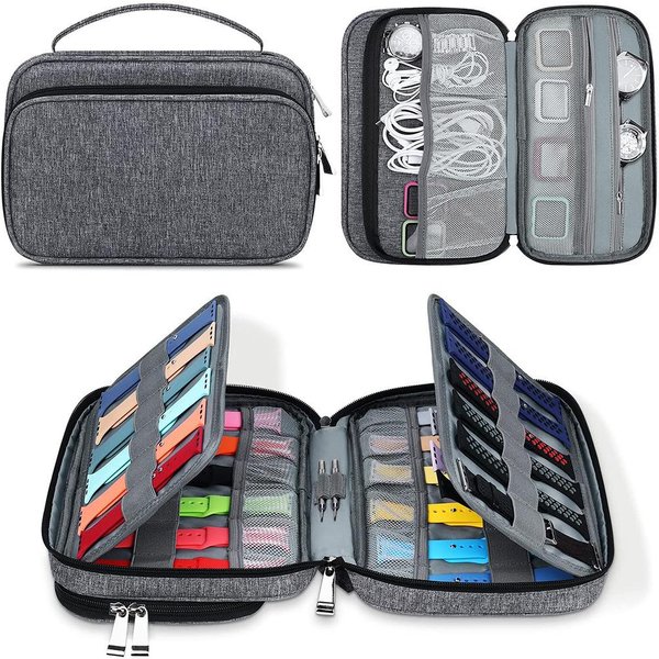 Torba Do Przechowywania PaskóW Do ZegarkóW, Etui Do Przechowywania PaskóW Do ZegarkóW PomieśCi 36 PaskóW Do Smartwatcha, Torba PodróżNa Organizer Na Paski Do Apple Watch, Piny Do ZegarkóW-image