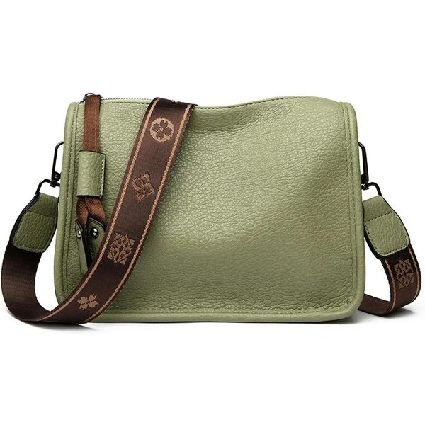 Luksusowa MięKka Torba Tote Ze SkóRy Prawdziwej Krowiej Dla Kobiet Modna Torba Listonoszka Na Ramię Crossbody 27Cm 10Cm 20Cm Beige-image