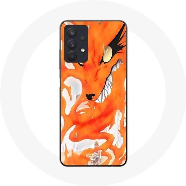 Funda - Maniacase - Samsung Galaxy A32 5G - Naruto Kurama - Silicona - Flexible Negro-image