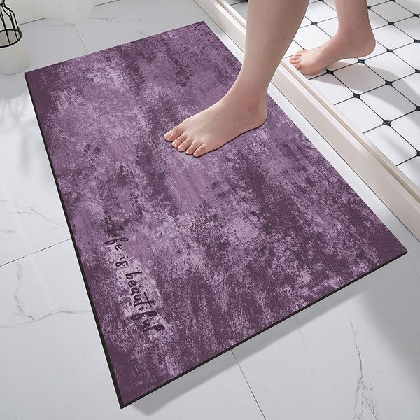 Alfombrilla Antideslizante Simple De Barro Diatomeas Para BañO Alfombra Para Inodoro Felpudo Para Puerta De Entrada Felpudo Absorbente De Humedad Para Puerta De BañO 40 * 60CM-image
