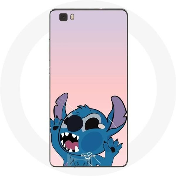 Funda Para Huawei P8 Stitch Con La Nariz En El Aire Fondo Rosa-image