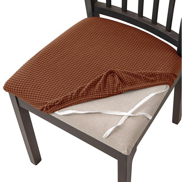 1 2 4 6 Piezas Fundas Para Cojines De Silla Jacquard De Spandex Funda De Asiento Desmontable Para Silla De Comedor Funda EláStica Para Asiento De Silla Para Comedor En Casa 1 PCS-image