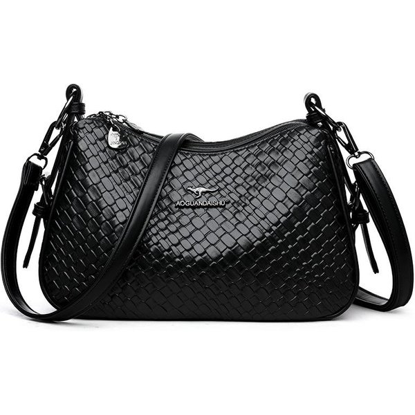 OtoñO Nuevo Estilo OtoñO Bolso De Mujer De Mediana Edad Y Anciana Bolso Bandolera De Hombro Cuero Suave Bolso Individual De Mujer-image