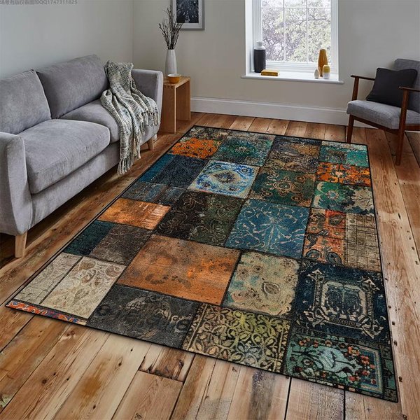 Dywan Geometryczny 200X300 DużE Dywany Na PodłOgę AntypośLizgowe Maty PodłOgowe Pod Sofę Do Salonu Sypialni Dekoracja Domu 120X200Cm 47X78.7In-image