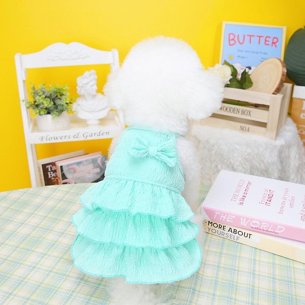 Ropa Falda De Pastel Multicapa Para Mascotas Primavera/Verano Falda Fina Para Perro Teddy BichóN Frisé Perro PequeñO Gato Vestido De Color Caramelo Ropa Para Perros XXL-image