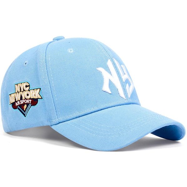 Nyc New York Haftowane Czapki Baseballowe BawełNiane Snapback Modne Sportowe Hip Hopowe Czapki Trucker Letnie ZewnęTrzne Czapki PrzeciwsłOneczne Garros Blue-image