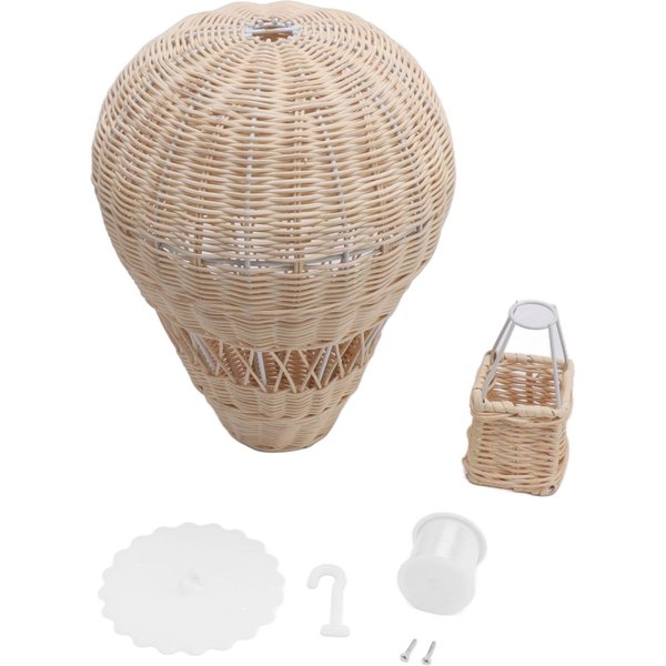 Globo AerostáTico Tejido Hecho A Mano Detalles Exquisitos Tejido De RatáN DecoracióN Para HabitacióN De NiñOs Fiesta-image