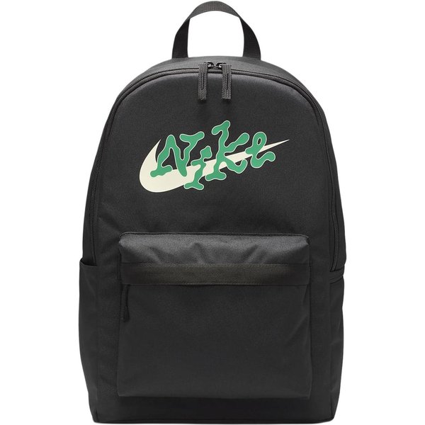 Mochila De Tela Nike Heritage Regular Unisex Negro Y Verde Estadio FN0878-010-image