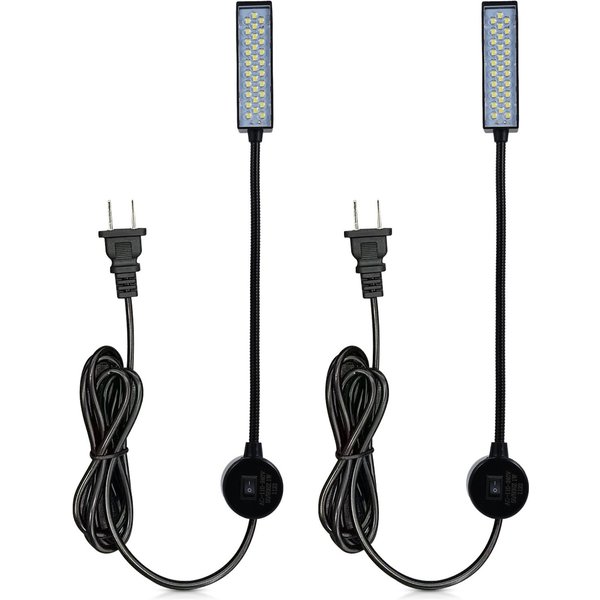 1 SZT 30LED Lampka Do Maszyny Do Szycia Oprawa LED Podstawa StałA Elastyczna GięTka Rurka Do Prac Domowych US Plug 2PCS-image