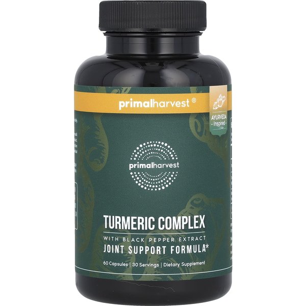 Primal Harvest, Complejo De CúRcuma Con Extracto De Pimienta Negra, 60 CáPsulas-image