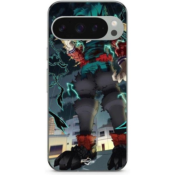 Coque - Maniacase - Google Pixel 9 Pro - Silicone - Souple - Izuku Midoriya Negro-image