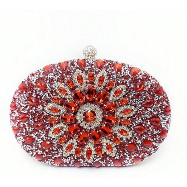 Bolsa De Cena De Girasol Bolso De Mano De Moda Para Banquetes Bolso VersáTil Para Vestido De Noche Bolso De Mujer Red Varios Colores-image