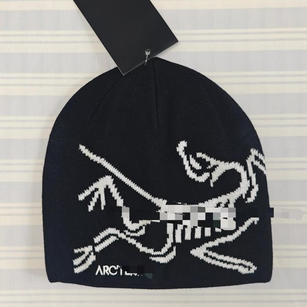 Zimowa Czapka Dzianinowa Dla MężCzyzn I Kobiet, CiepłA, Termiczna, Czapka Typu Beanie, Haft Z Literą, MięKka, Casualowa, Outdoorowa Czarny-image