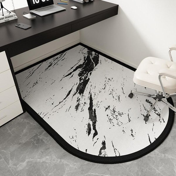 Dywan Light Luxury Sypialnia Gabinet Biurko Komputerowe KrzesłO Mata PodłOgowa Domowe KrzesłO Obrotowe AntypośLizgowa Odporna Na ZużYcie Mata PodłOgowa 80X120Cm 31X47Inch-image
