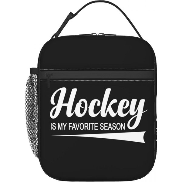 Uwielbiam Hokej Na Lodzie Izolowana Torba Na Lunch Dla Kobiet Dzieci Szczelne Pojemniki Na żYwność Termiczny Lunchbox Torba One Size-image