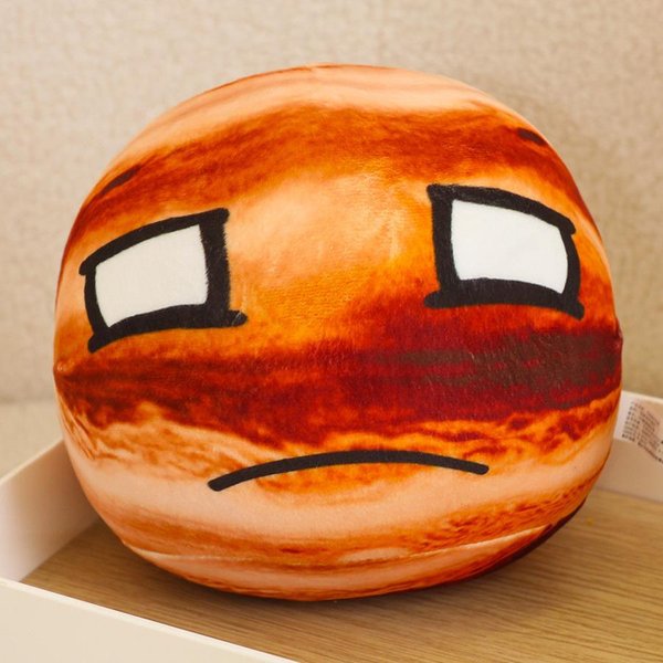 Planetarna Poduszka Dekoracyjna Pluszowa Zabawka Ziemia KsiężYc SłOńCe Mars Lalka Pluszowa Figurka Element Kolekcjonerski Polska PiłKa Poduszka Dekoracyjna 18Cm-image