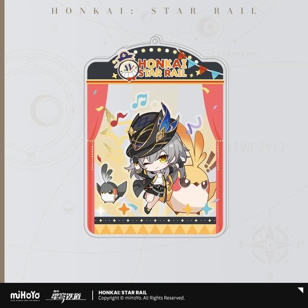 Sunsyea Honkai Star Rail Oficjalne GadżEty Mihoyo Oryginalne Autentyczne Seria Qjqd Odznaka Klucze Karty Zestaw Niedziela Robin Beige-image