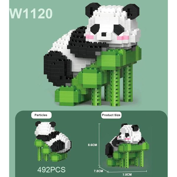 Kreatywne DIY Do MontażU ZwierząT śLiczne Mini W Stylu ChińSkim ZwierząT Panda Klocki Do Budowy Edukacyjne Zabawki ChłOpięCe Dla Dzieci Modele Cegieł-image