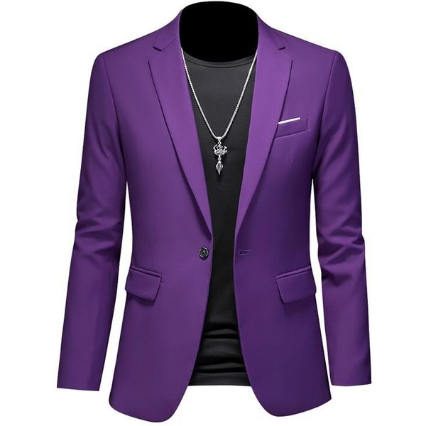 Moda Jednolity Kolor Wysokiej Klasy Marka Casual Biznes MęSka Marynarka Pan MłOdy Suknia śLubna Marynarki Dla MężCzyzn Garnitur Topy Kurtka PłAszcz 3XL-image