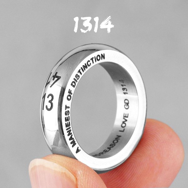 Retro 1314 Pareja Amantes Acero Inoxidable Hombres Mujeres Anillos De Boda Compromiso Para Chica Novio JoyeríA Regalo Creativo 7-image