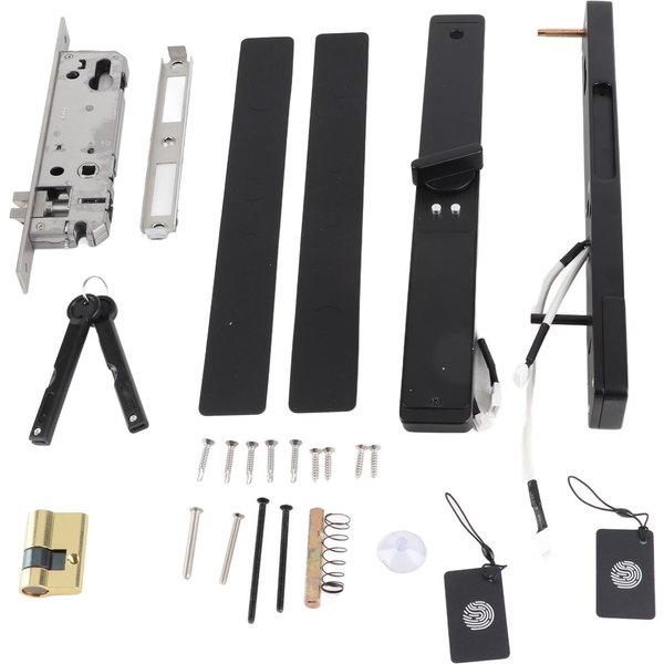 Cerradura Inteligente Delgada, Resistente A La Lluvia, Sin Llave, Wifi, Bluetooth, Teclado Digital, Huella Dactilar, Cerradura De Puerta Inteligente Con Embutir-image