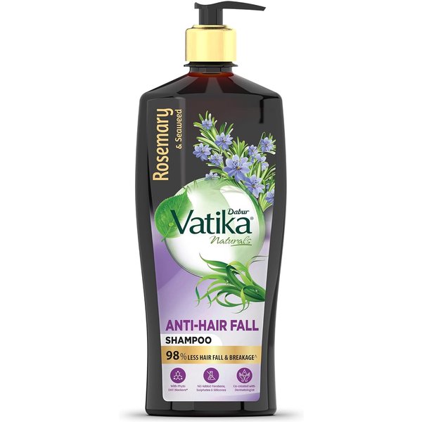 Champú Dabur Vatika Romero Y Algas Marinas 640 Ml | AnticaíDa, Fortalecedor, FóRmula Nutritiva Para Un Cabello MáS Grueso Y Abundante, Sin Sulfatos Ni Parabenos-image
