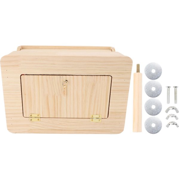 Caja Nido Para PáJaros Madera AcríLico Nido Para Loros Caja De CríA Para Periquitos Para Accesorios De Jaula Beige-image