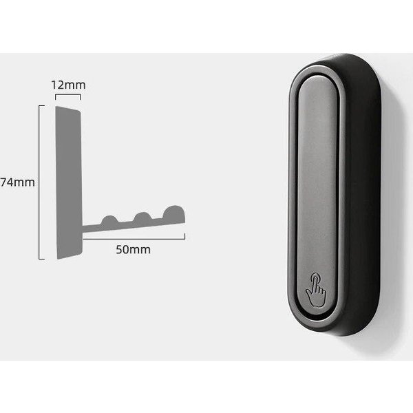 1 Gancho De Pared Plegable Para Colgar Toallas, Batas, Abrigos, Ganchos Ocultos De Acero Inoxidable Para El Hogar, La Cocina Y El BañO, Color Negro Mate Gris-image