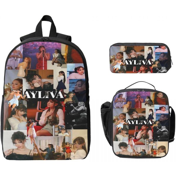 Set De 3 Bolsas Escolares Ayliva Tour 2025 Para NiñAs NiñOs Estuches Mochilas Con Fiambrera Para Estudiantes Escolares Mochila PequeñA-image