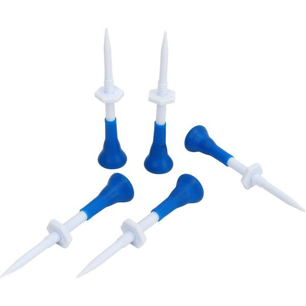5 Uds. Tees De Golf Altura Ajustable Estables Azules De PláStico Para PráCticas De Golf Blue-image