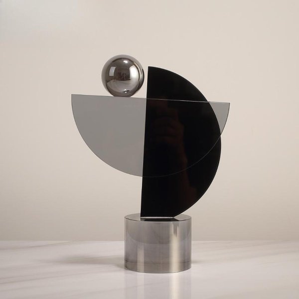 Estilo Lujo Ligero Adornos GeoméTricos De Cristal De Alta Gama Accesorios Para El Hogar Sala De Estar Mueble De TV Mesa De Centro Arte Abstracto De DecoracióN Suave-image