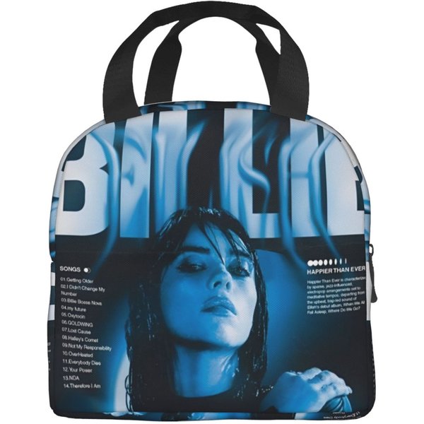 B-Billie-Girl E-Eilish AmerykańSka Piosenkarka Termiczne Izolowane Torby Na Lunch PrzenośNy Pojemnik Bento MężCzyźNi Kobiety LodóWka Termiczne PudełKo Na Jedzenie Option 1-image