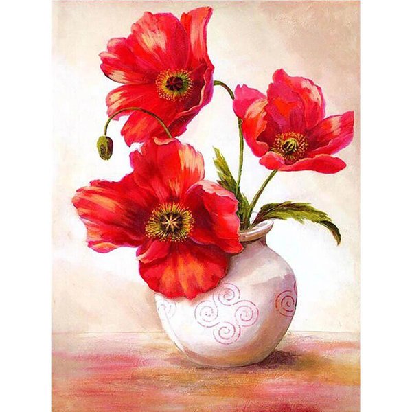 Pintura De Diamantes 5D Bordado ArtesaníA Bordado De Diamantes Punto De Cruz Mosaico De Flores Regalo Diamante 20X30CM-image