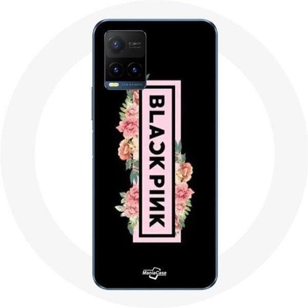 Funda Para Vivo Y21S 2021 / Y21 2021 Blackpink K-Pop Group Logo Fondo Negro-image