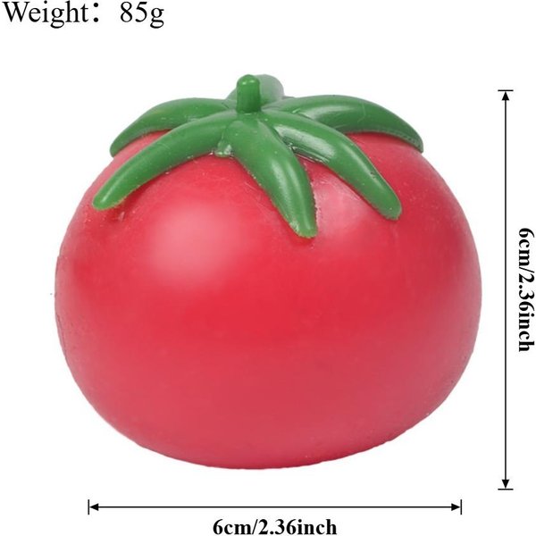 Pomidor Squishy PiłEczka Antystresowa - MięKka Zabawka Fidget Sensoryczna Dla Adhd Autyzmu, Zabawka Do ŚCiskania O Powolnym Odbiciu Dla DorosłYch Dzieci, Prezent ŚWiąTeczny Red-image