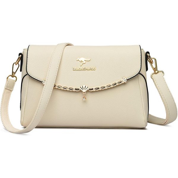 Letnia Moda Nowa KoreańSka Damska Torba Na Ramię Wysokiej JakośCi Luksusowa MięKka SkóRa Damska Torba Crossbody White-image