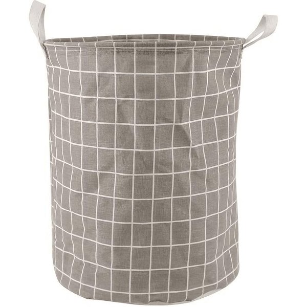 1 Pieza Cesta De Tela Sucia Para El Hogar Cesta Para Ropa Sucia Cubo De Almacenamiento Cesta Plegable Para Almacenamiento Cesta De LavanderíA Gris-image