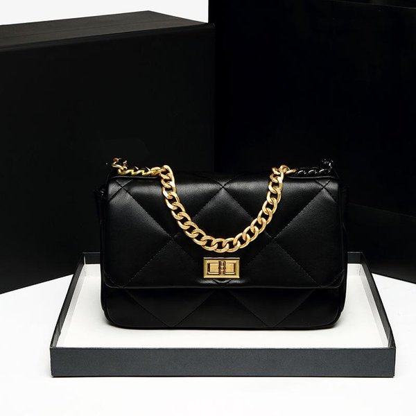 Bolso De Mujer A La Moda DiseñO Nicho Bolso De Cadena De Diamantes Para Mujer Primavera Y Verano Nuevo Bolso Cuadrado PequeñO De Mano Bolso Bandolera Sobaco Black-image