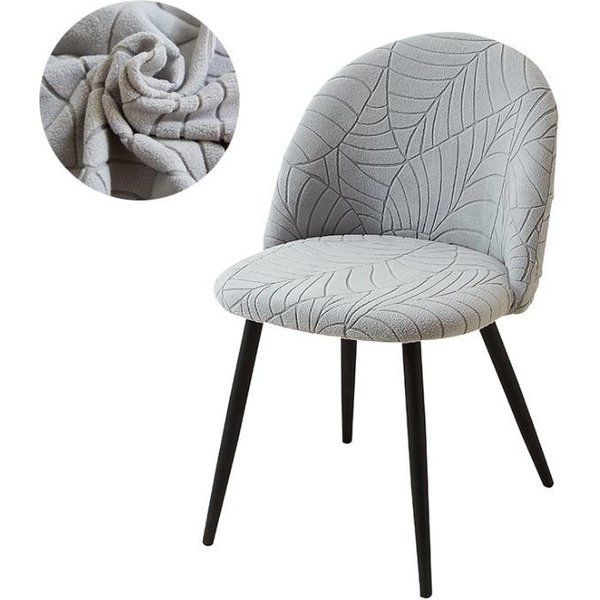 1/2/4/6 Piezas Funda De Silla De Terciopelo EláStico Funda EláStica Para Silla De Comedor Con Respaldo Bajo De Pico De Pato Fundas Suaves Para Silla De Maquillaje Para Hogar Hotel 2Pcs-image
