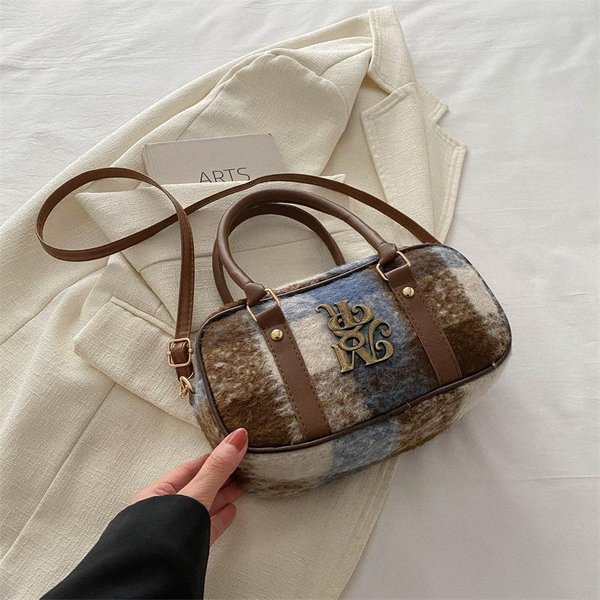 Nuevo Bolso Cuadrado PequeñO De Moda Bolso Bandolera Retro Bolso De Hombro Sencillo Y Moderno Bolso De Mano Nicho Gray-image