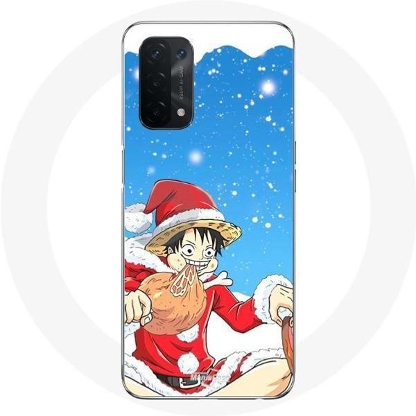 Funda Para Oppo A74 5G - Maniacase - One Piece Luffy Navidad 2024 - Flexible - Anime - Mixto-image