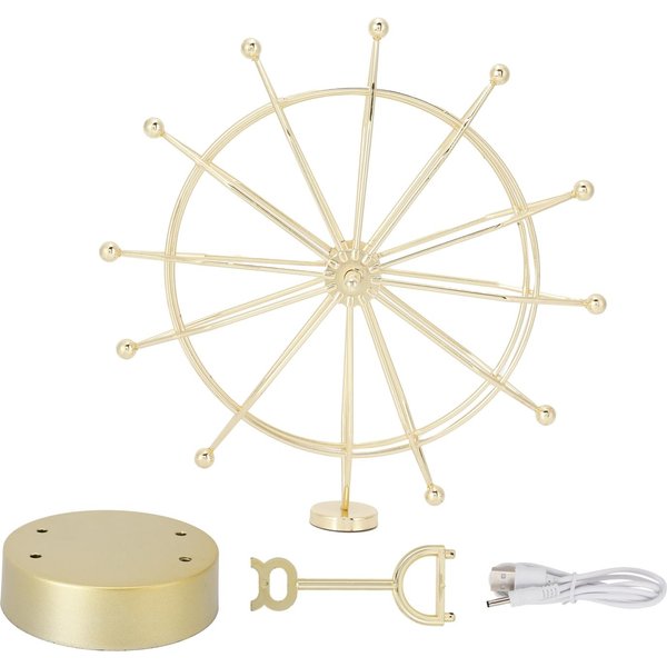 Adornos De Noria Innovador Modelo De Movimiento Perpetuo Dorado Arte De Escritorio MagnéTico ArtesaníA-image