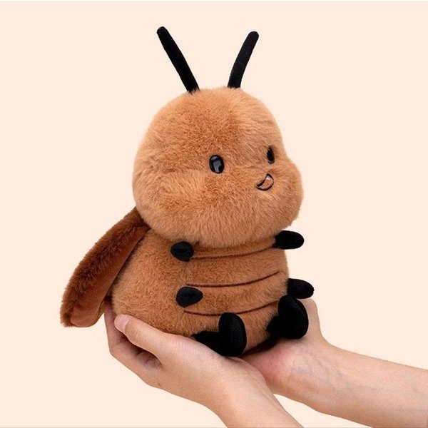 Urocza Puszysta Karaluch Pluszowa Zabawka MięKkie Pluszowe ZwierząTko Zabawny Pluszowy Owad Kreatywny Prezent Urodzinowy Dla Dzieci I DorosłYch WystróJ Domu 25Cm Brown-image